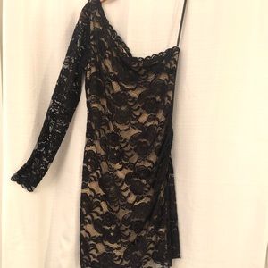 LG Black Bebe Dress with Lace
